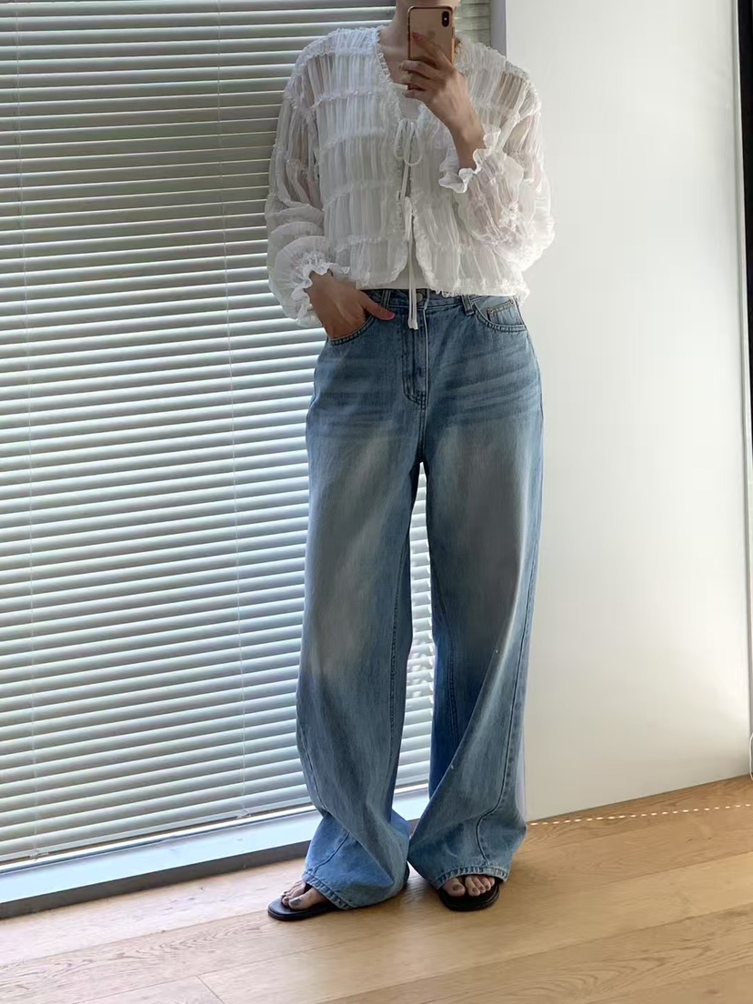 SENDTWO韓國㊣直郵東大門代購女裝新款25春夏人氣襯衫蕾絲衫SENDTWO襯衫/蕾絲衫