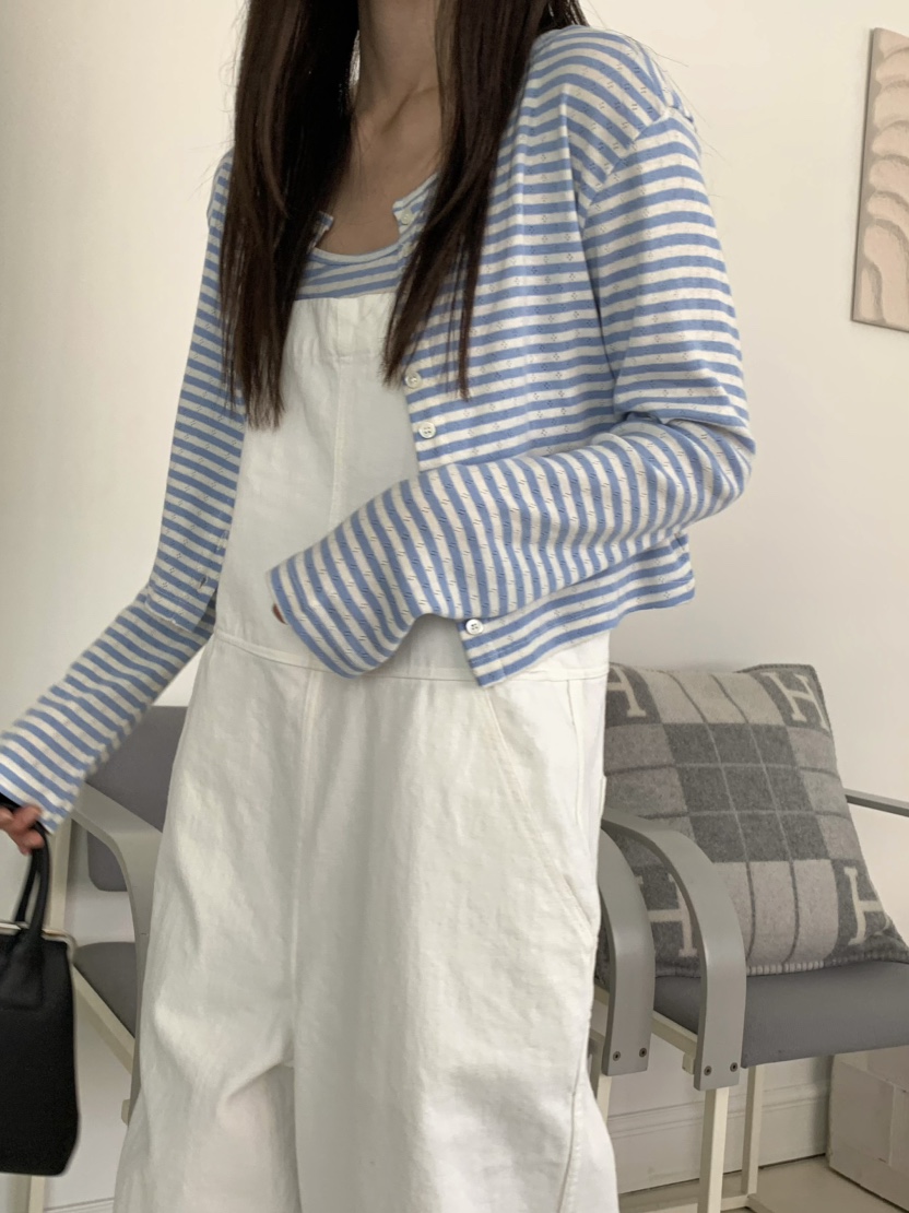 PEBBLE韓國㊣直郵東大門代購女裝新品推薦人氣時尚套裝條紋PEBBLE/LAYER套裝