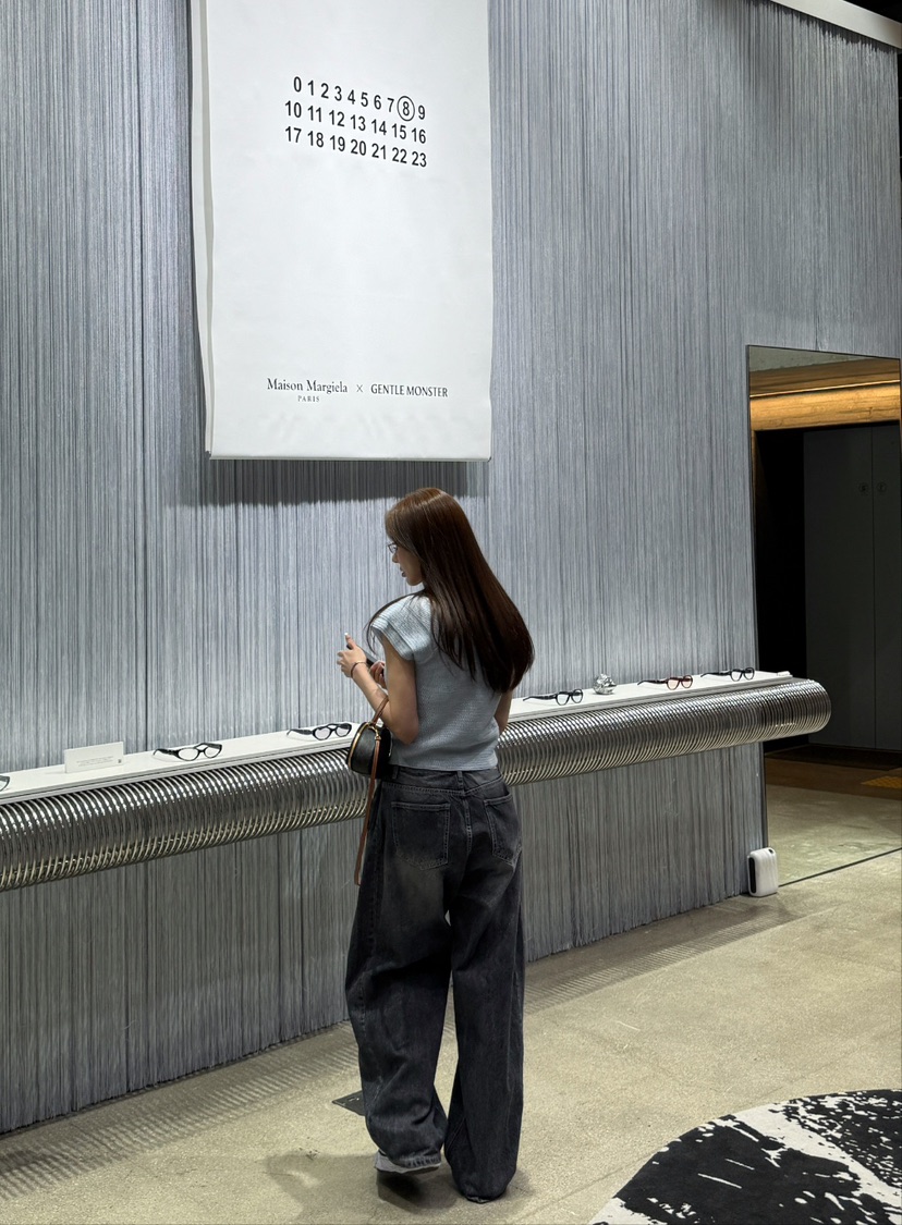 ON:UP韓國㊣直郵東大門代購女裝新品熱賣休閑牛仔褲寬松牛仔ON:UP牛仔褲