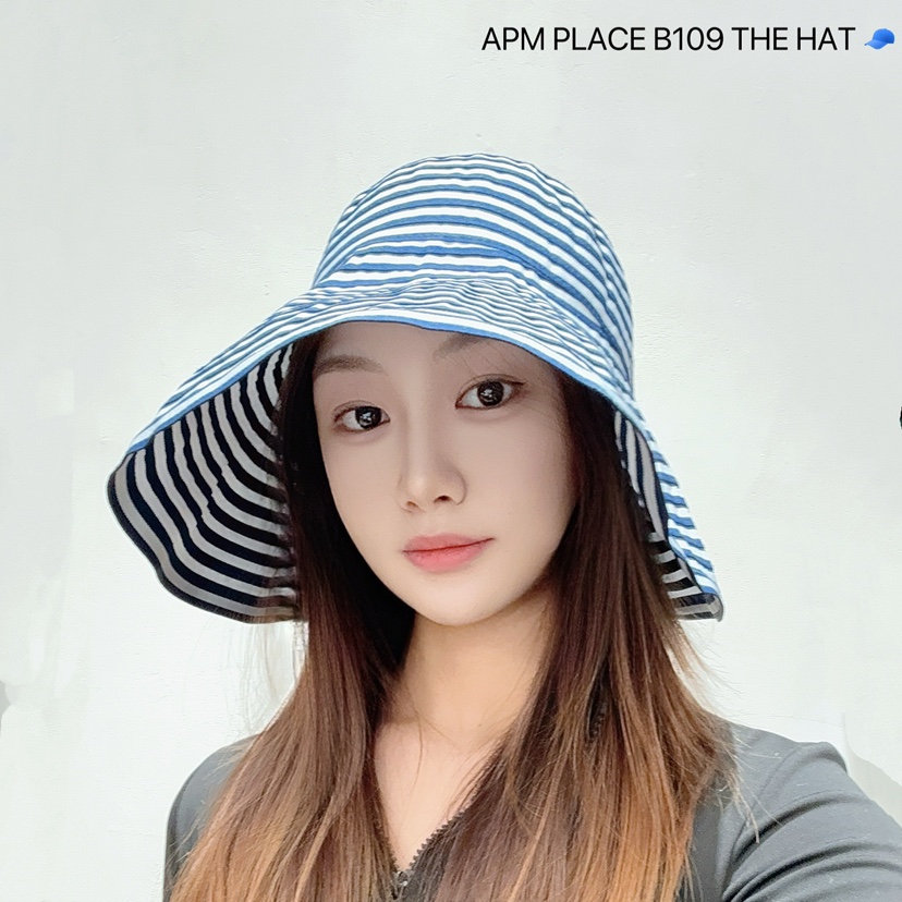 THE HAT-P韓國直郵㊣女裝新款推薦人氣熱賣25春夏帽子條紋THE HAT帽子
