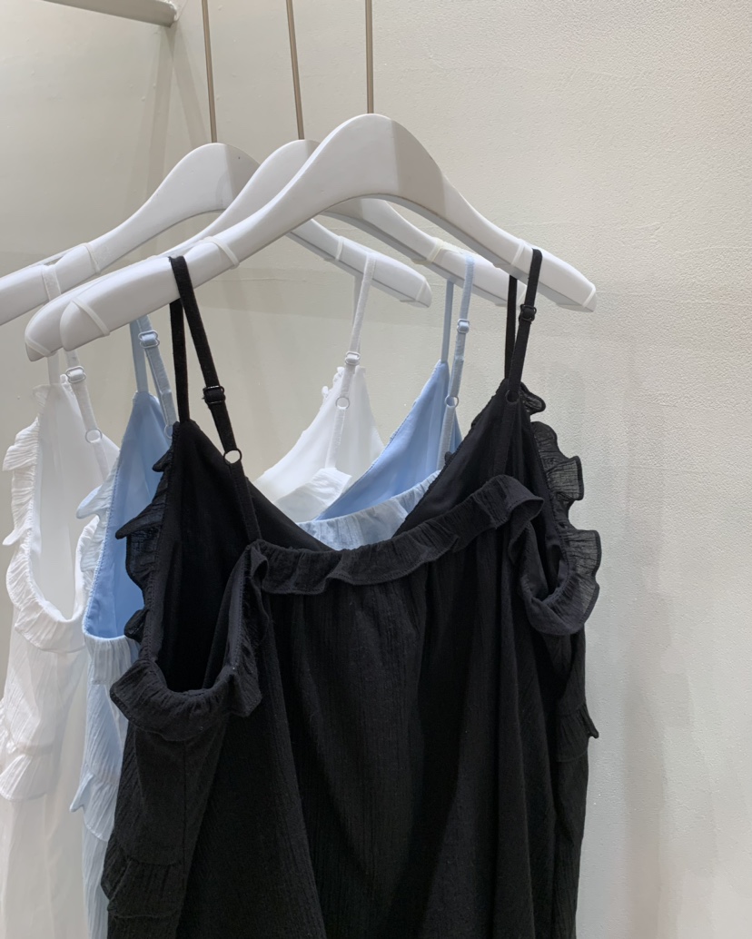 LOVE MOMENT直郵韓國代購㊣女裝新品推薦休閑連衣裙荷葉邊LOVE MOMENT連衣裙