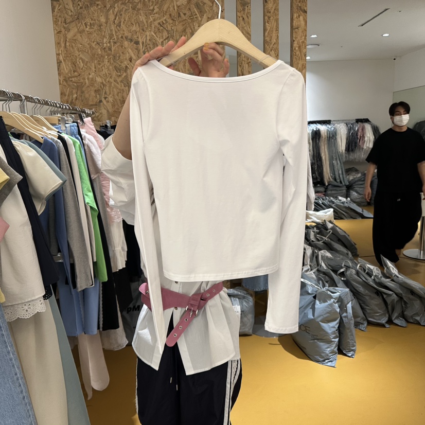 DE VENTI韓國直郵㊣女裝新品25春夏熱賣人氣休閑推薦長袖T恤DE VENTI長袖T恤