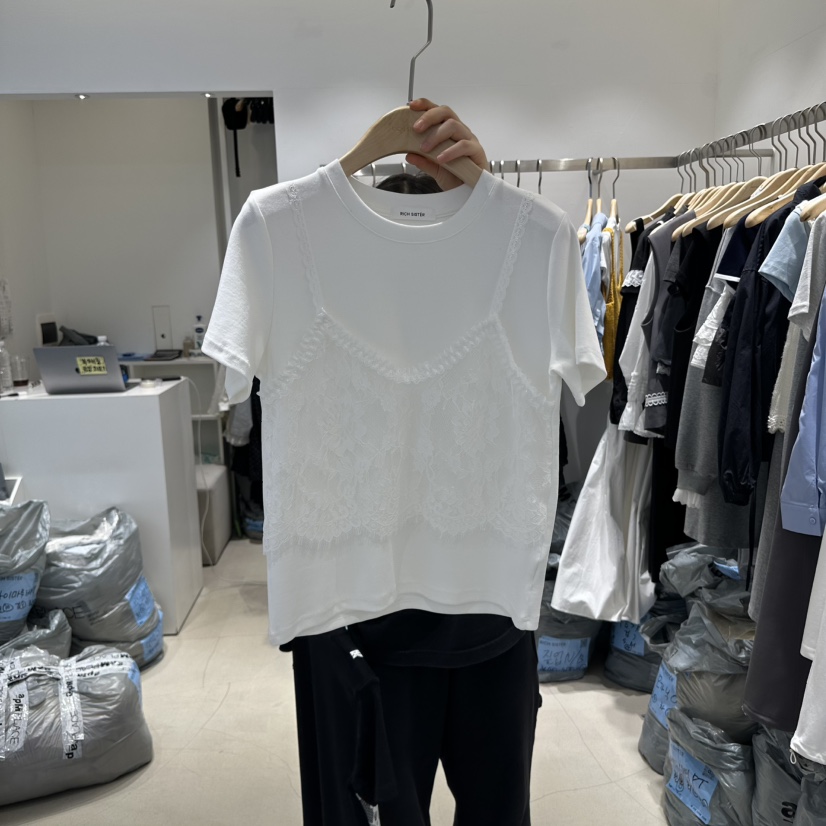 RICH SISTER韓國㊣直郵東大門代購女裝新品時尚人氣T恤假兩件RICH SISTERT恤