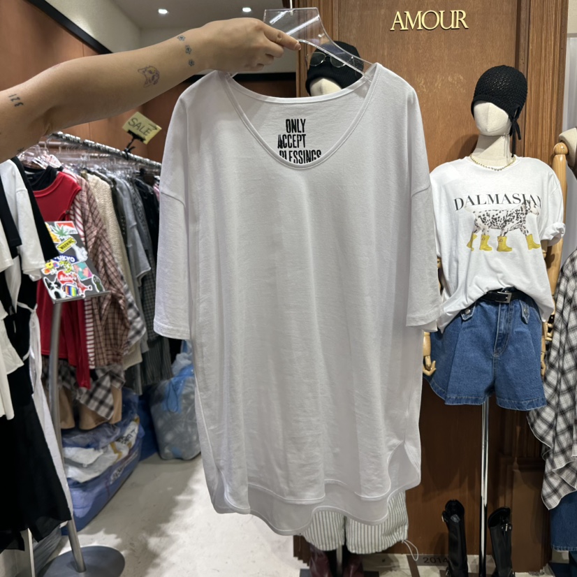 AMOUR韓國直郵㊣女裝新品時尚推薦熱賣休閑人氣25春夏T恤AMOURT恤