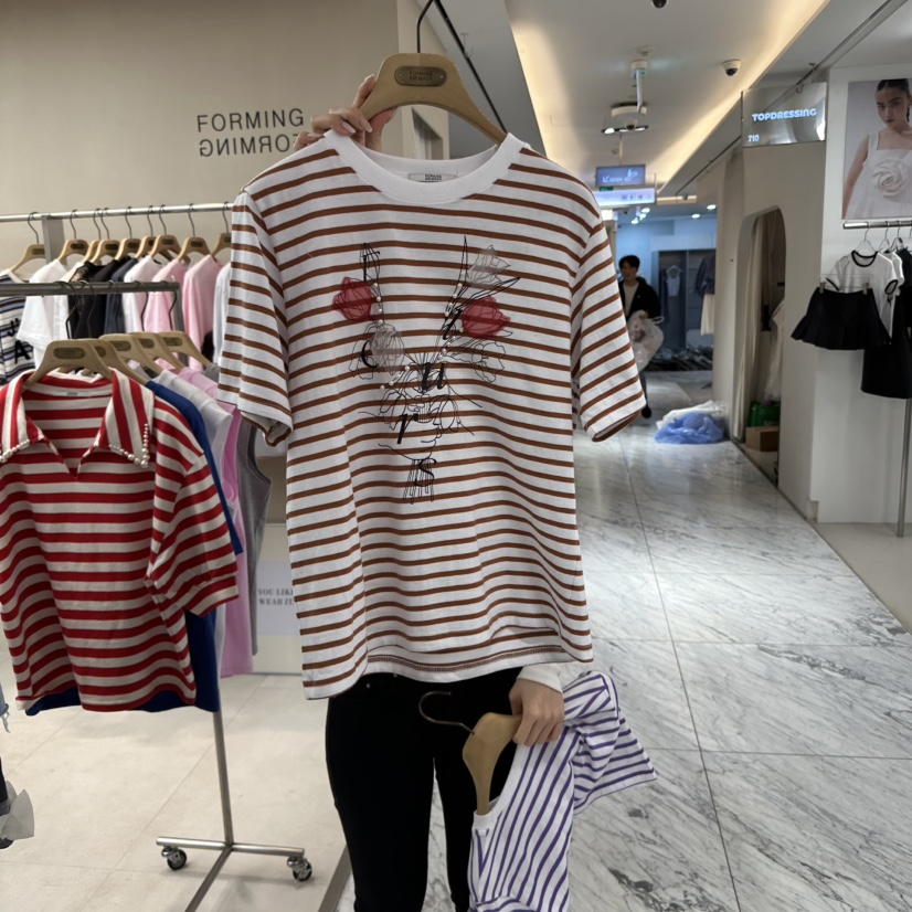 FORMING-P韓國㊣直郵東大門代購女裝新品熱賣時尚25春夏T恤FORMINGT恤圖色2