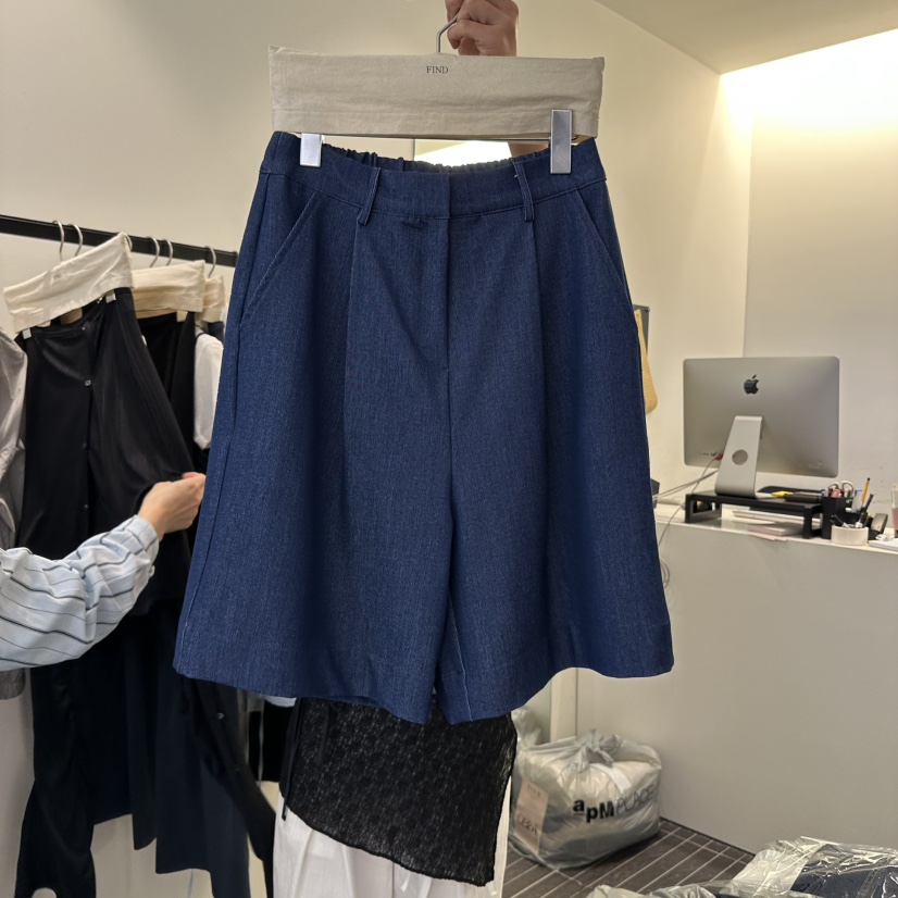 FIND-P韓國直郵㊣女裝新款時尚熱賣人氣休閑25春夏短褲不含腰帶FIND-P短褲圖色2