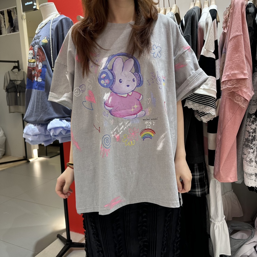 MINI UNNI韓國直郵㊣女裝新品人氣休閑時尚25春夏熱賣推薦T恤MINI UNNIT恤圖色2