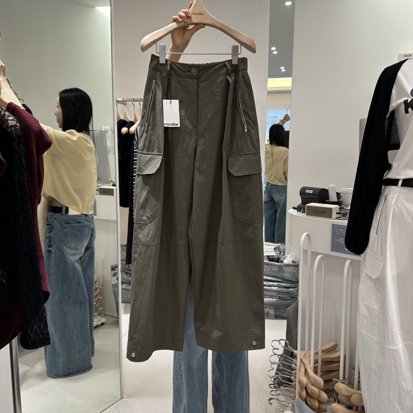 RENDER韓國㊣直郵東大門代購女裝新款25春夏休閑褲不含腰帶RENDER休閑褲圖色2