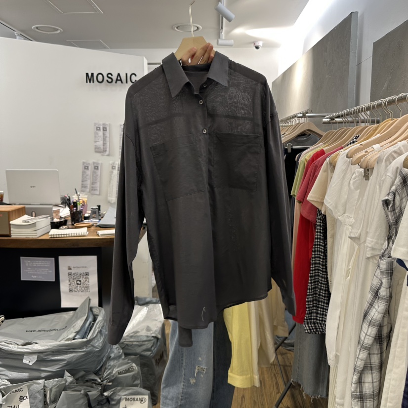 MOSAIC直郵韓國代購㊣女裝新款休閑時尚人氣25春夏襯衫蕾絲衫MOSAIC襯衫/蕾絲衫圖色3