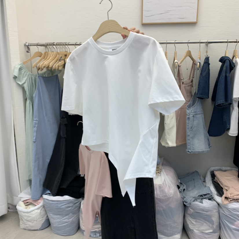 MILK TEA韓國直郵㊣東大門實拍女裝新品休閑人氣熱賣時尚T恤RE:FRESHT恤圖色2