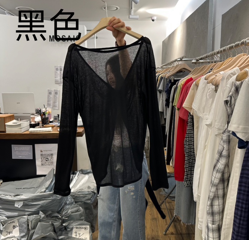 MOSAIC韓國㊣直郵東大門代購女裝新款25春夏人氣時尚長袖T恤MOSAIC長袖T恤圖色3