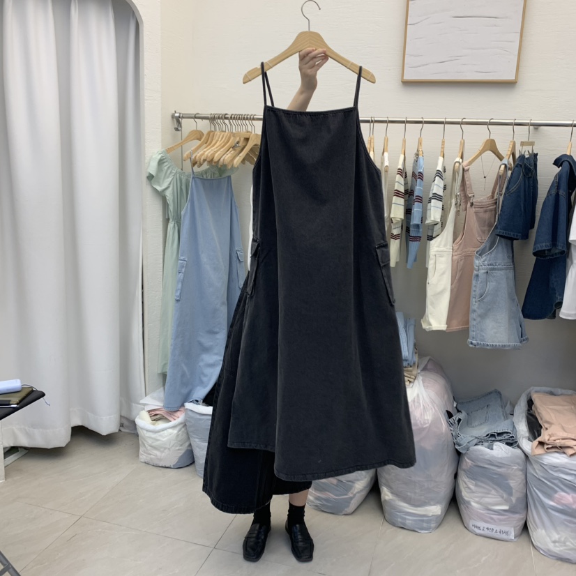 MILK TEA直郵韓國代購㊣女裝新品推薦25春夏休閑連衣裙口袋RE:FRESH連衣裙