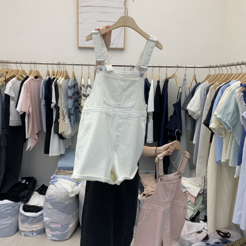 MILK TEA韓國直郵㊣女裝新款25春夏休閑時尚熱賣人氣背帶褲MILK TEA背帶褲圖色2