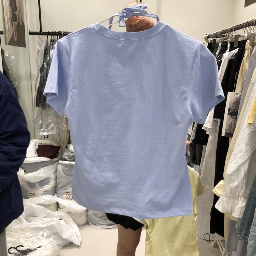 YUNBAL直郵韓國代購㊣女裝新品熱賣休閑25春夏時尚T恤歐根紗YUNBALT恤