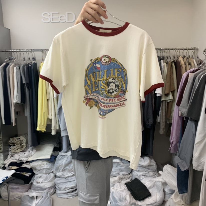 LEESEED-A直郵韓國代購㊣女裝新款休閑人氣推薦熱賣25春夏T恤SEeD/LEESEEDT恤圖色2
