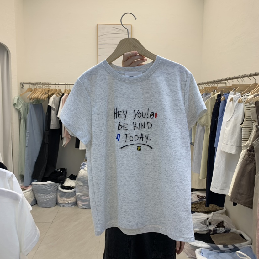 MILK TEA韓國直郵㊣女裝新款25春夏人氣時尚熱賣推薦休閑T恤RE:FRESHT恤圖色2