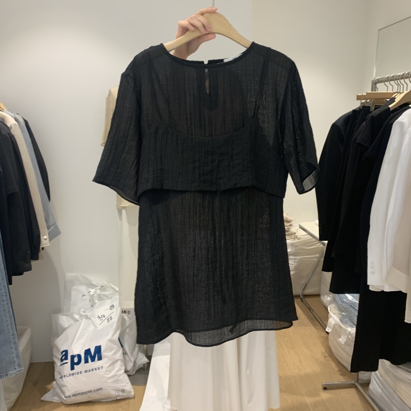 OUR-A韓國㊣直郵東大門代購女裝新品休閑推薦人氣25春夏套裝OUR-A套裝圖色2