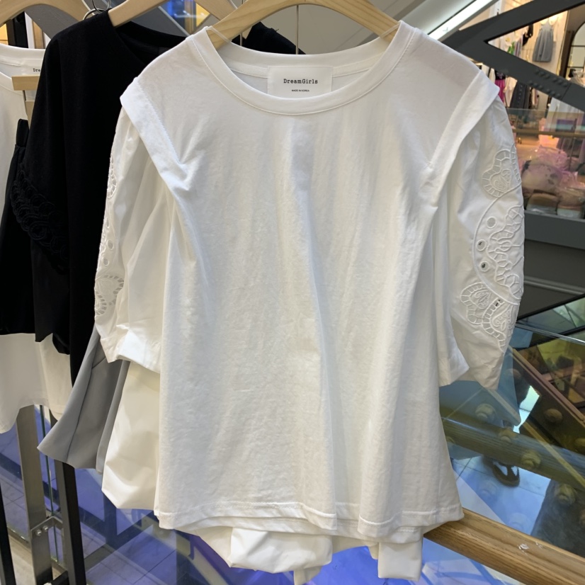HOT PLACE直郵韓國代購㊣女裝新款推薦熱賣時尚休閑人氣T恤絨HOT PLACE/DREAM GIRIST恤圖色4