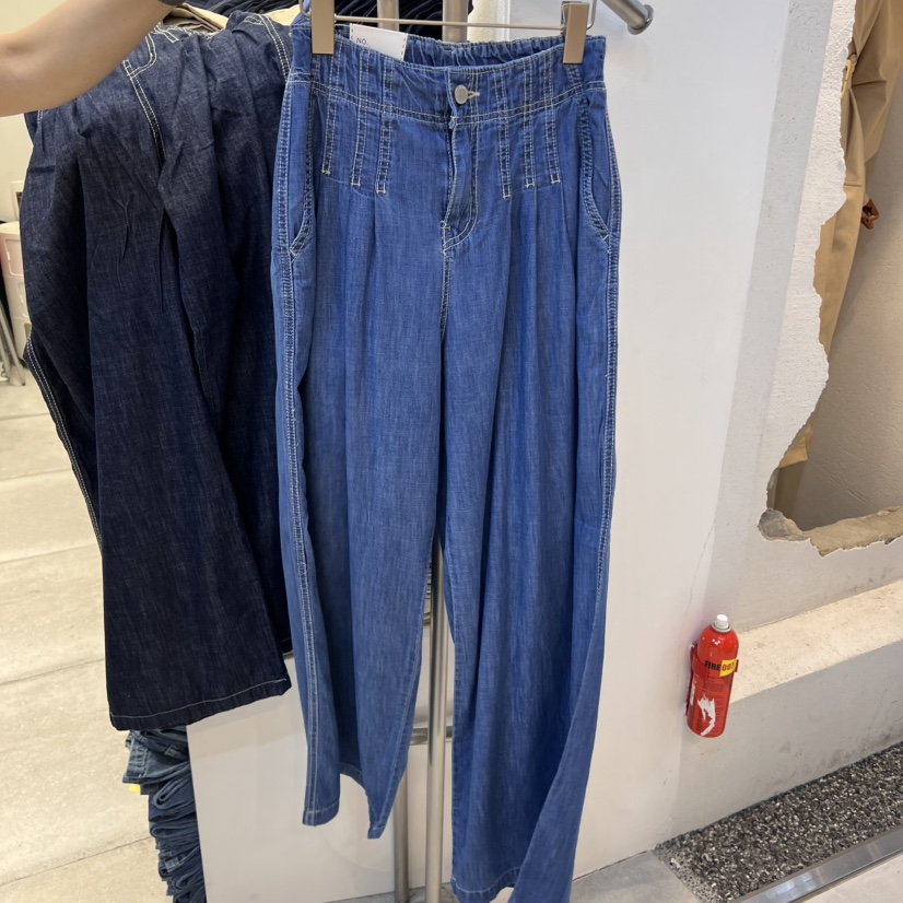 POCKET-Q韓國㊣直郵東大門代購女裝新款熱賣人氣25春夏牛仔褲POCKET-Q牛仔褲圖色2