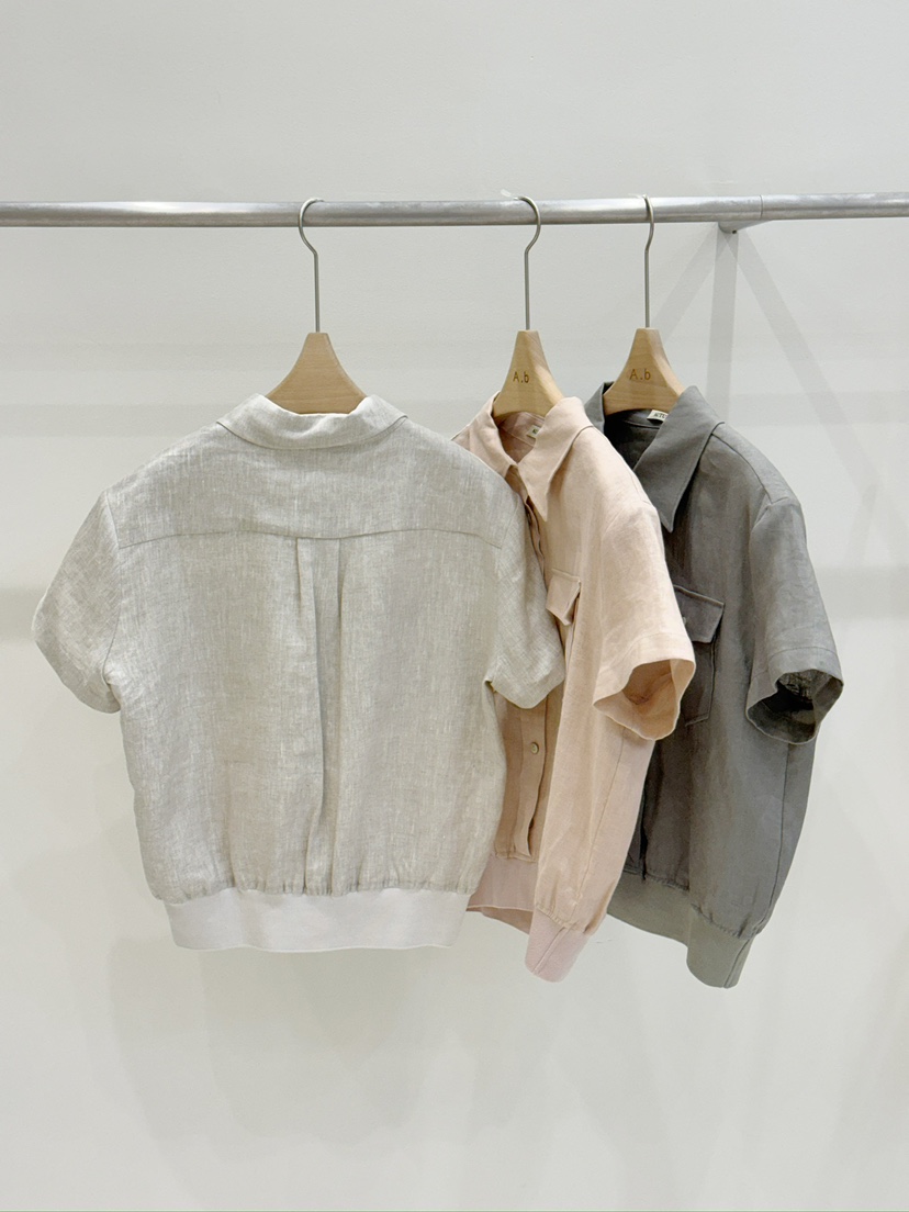 AUTUMN BEIGE PLUS直郵韓國代購㊣女裝新品時尚人氣夾克亞麻A.b/AUTUMN BEIGE-無夾克
