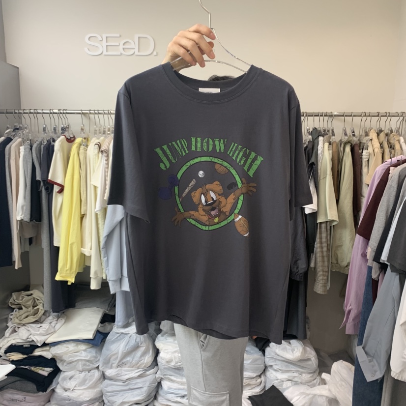 LEESEED-A韓國直郵㊣東大門實拍女裝新品休閑人氣熱賣推薦T恤SEeD/LEESEEDT恤圖色3