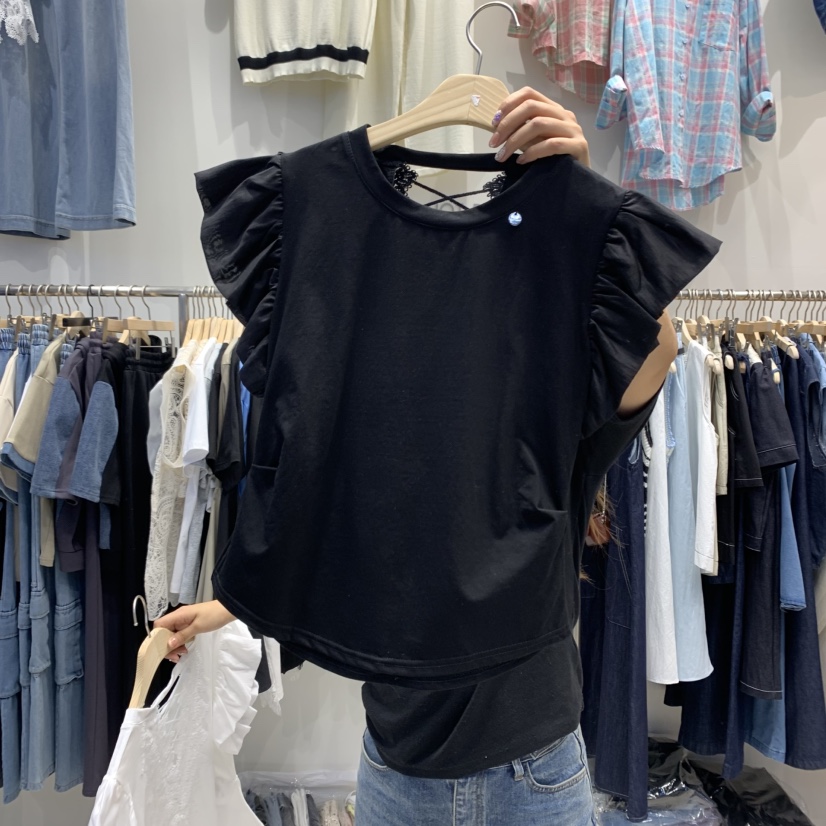 HOT PLACE韓國㊣直郵東大門代購女裝新品休閑25春夏時尚T恤HOT PLACE/DREAM GIRIST恤圖色2
