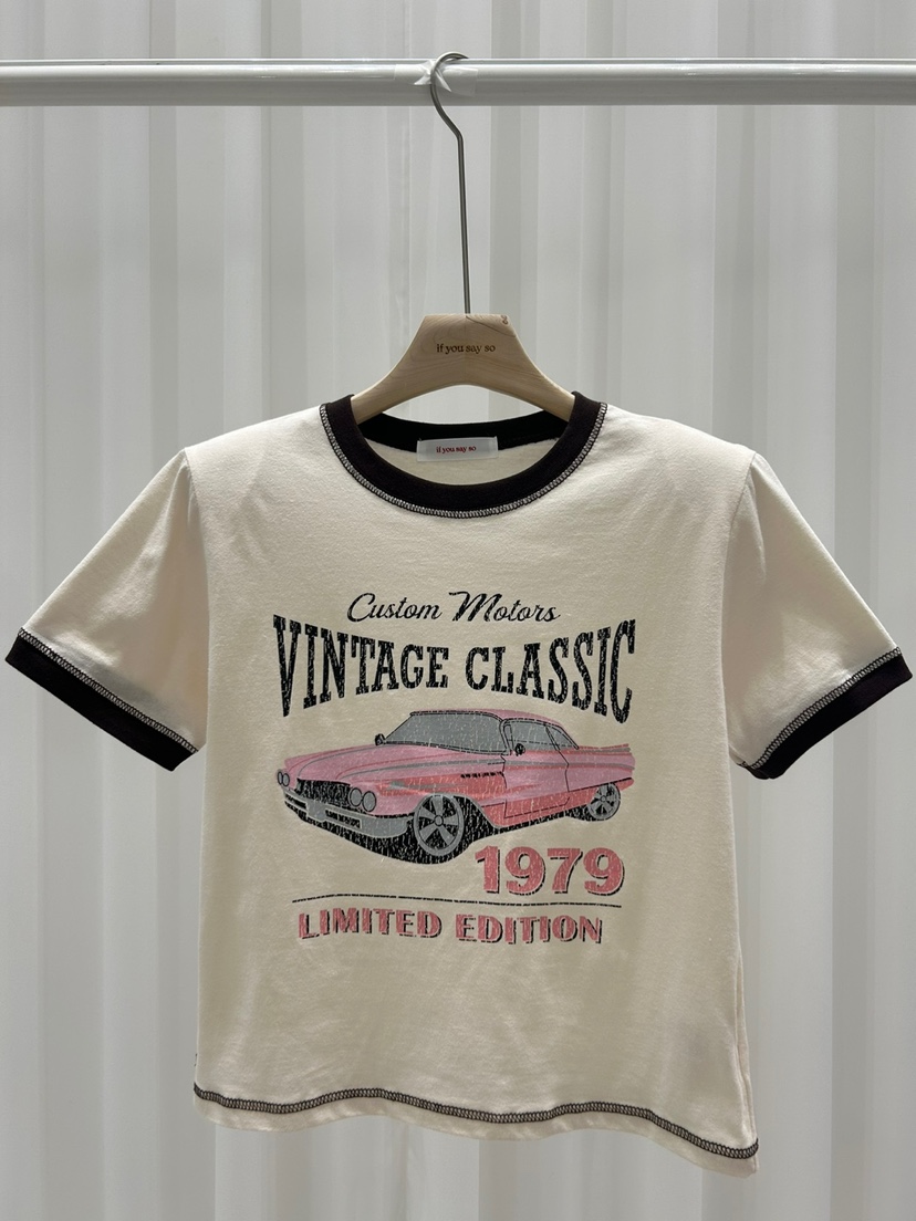 IF YOU SAY SO韓國直郵㊣女裝新品時尚25春夏休閑推薦T恤IF YOU SAY SOT恤圖色2