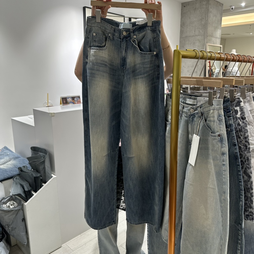 GRAYMELLOW韓國直郵㊣女裝新品25春夏推薦人氣熱賣休閑牛仔褲GRAYMELLOW牛仔褲
