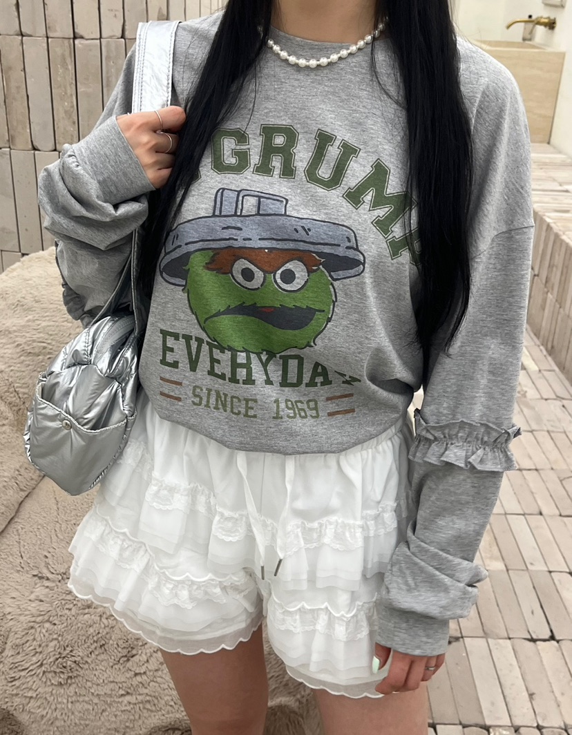 MA NYO韓國直郵㊣女裝新款推薦25春夏人氣休閑長袖T恤皮草MA NYO長袖T恤