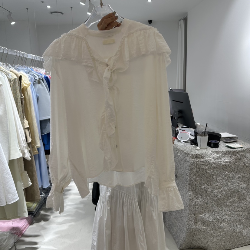 NEROLI 36韓國直郵㊣女裝新款休閑時尚熱賣襯衫蕾絲衫刺繡NEROLI 36襯衫/蕾絲衫