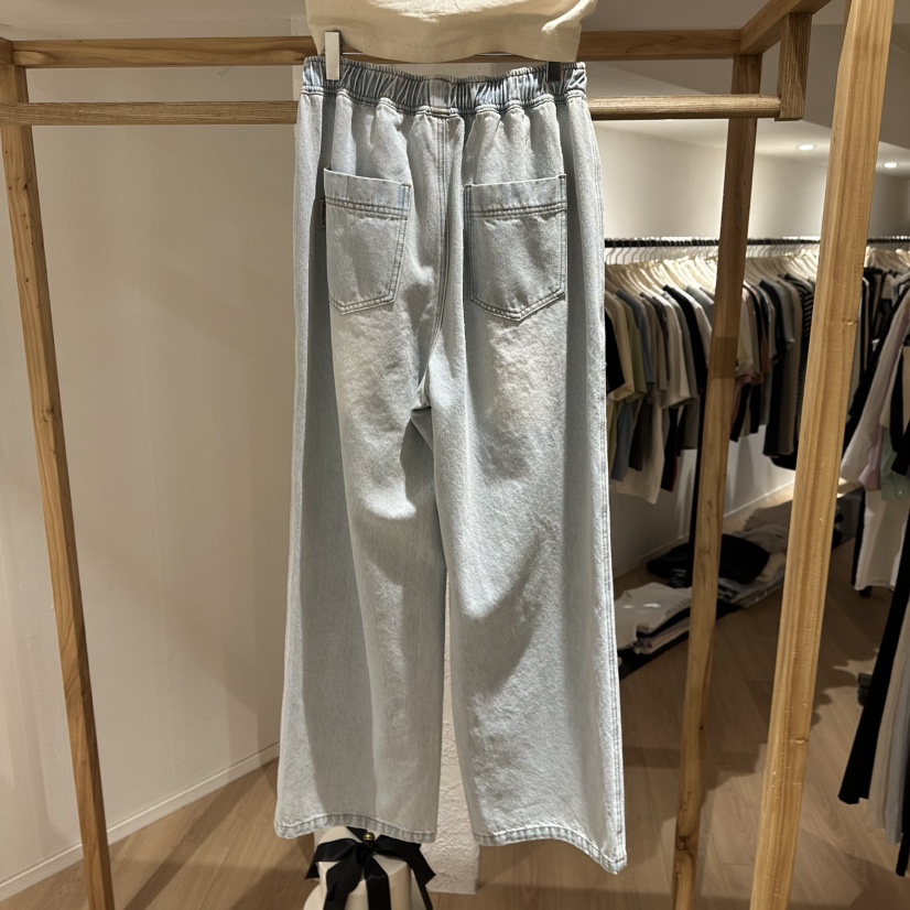 APPROACH0.1直郵韓國代購㊣女裝新品時尚休閑25春夏牛仔褲條紋APPROACH0.1牛仔褲