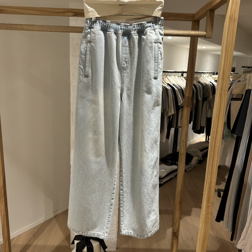 APPROACH0.1直郵韓國代購㊣女裝新品時尚休閑25春夏牛仔褲條紋APPROACH0.1牛仔褲