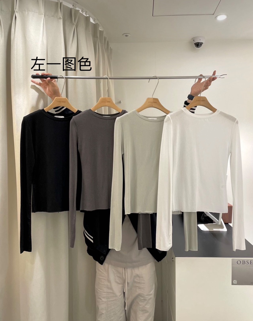 OBSESS韓國直郵㊣東大門實拍女裝新款25春夏休閑時尚長袖T恤OBSESS/EARLY BIRD長袖T恤