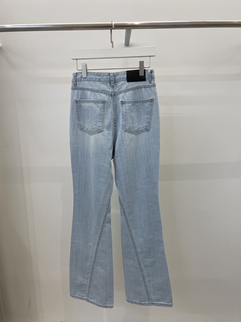 BETTER韓國㊣直郵東大門代購女裝新品推薦休閑牛仔褲喇叭鏤空BETTER牛仔褲