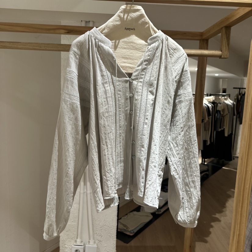 APPROACH0.1韓國直郵㊣女裝新品休閑時尚25春夏襯衫蕾絲衫APPROACH0.1襯衫/蕾絲衫圖色2