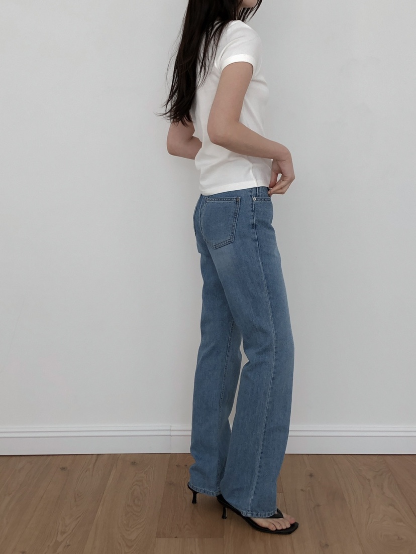 LONG PEAK韓國㊣直郵東大門代購女裝新品熱賣25春夏牛仔褲LONG PEAK牛仔褲