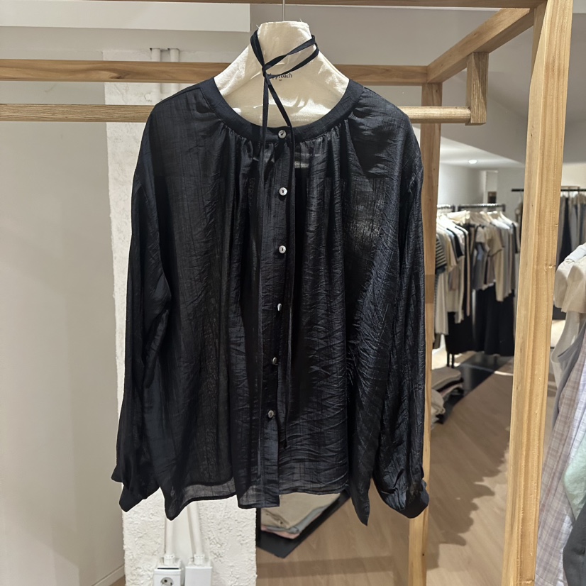 APPROACH0.1韓國直郵㊣女裝新款休閑時尚襯衫蕾絲衫含腰繩APPROACH0.1襯衫/蕾絲衫圖色4
