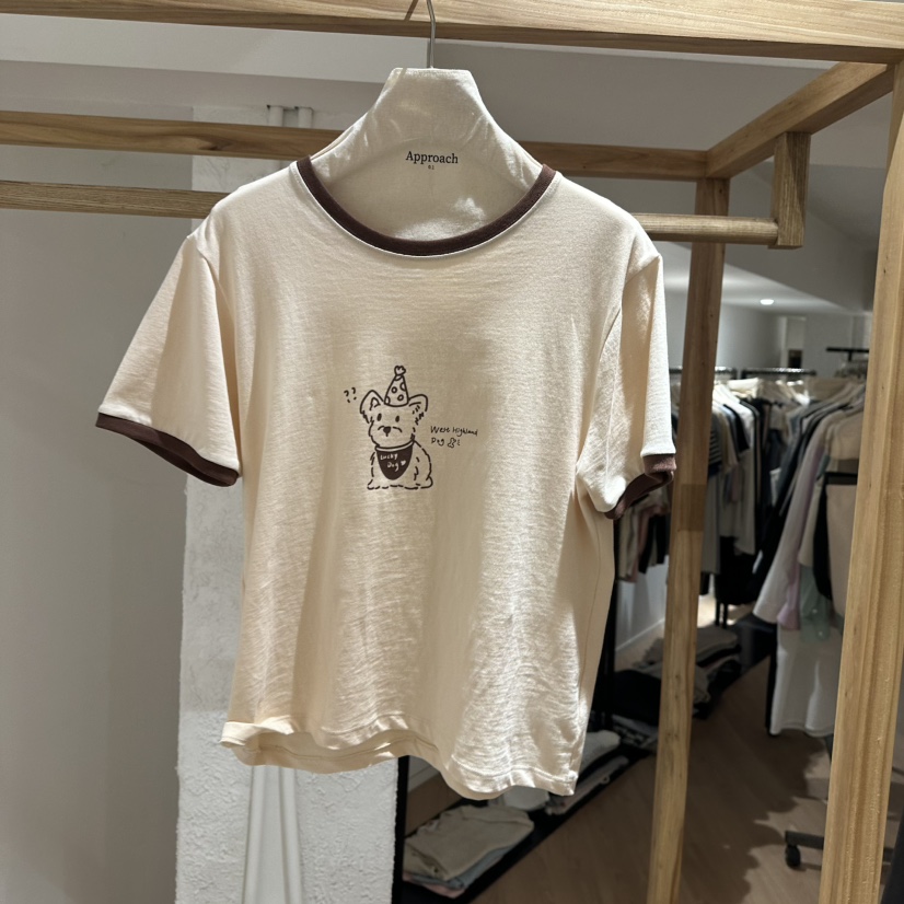 APPROACH0.1直郵韓國代購㊣女裝新品時尚人氣休閑推薦熱賣T恤APPROACH0.1T恤圖色2