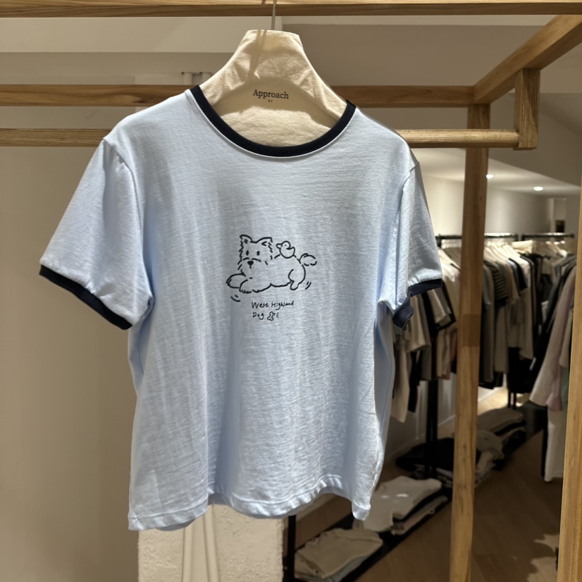 APPROACH0.1直郵韓國代購㊣女裝新品時尚人氣休閑推薦熱賣T恤APPROACH0.1T恤圖色3