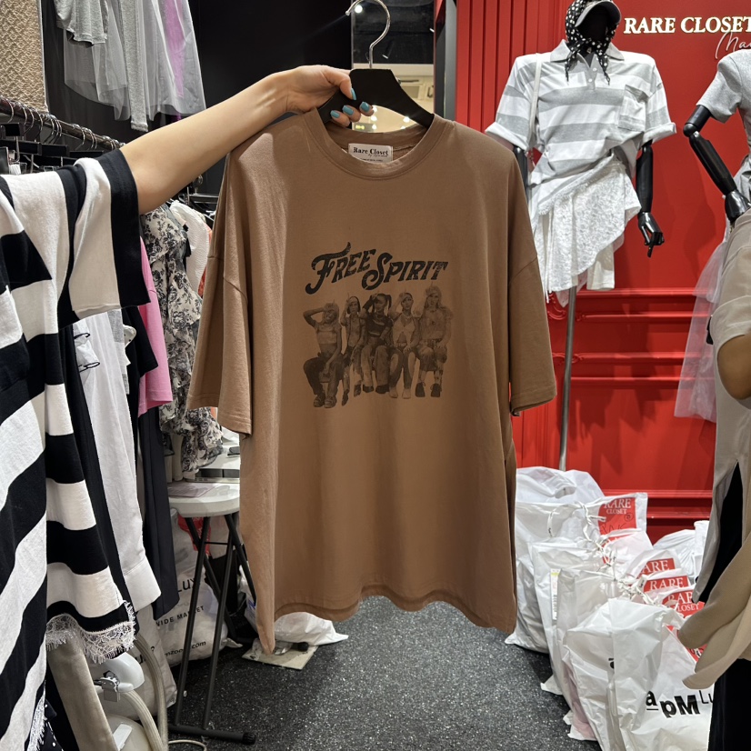RARE CLOSET韓國㊣直郵東大門代購女裝新品25春夏人氣熱賣T恤RARE CLOSETT恤