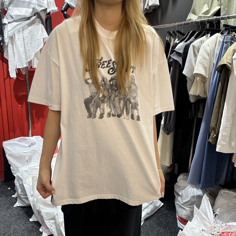 RARE CLOSET韓國㊣直郵東大門代購女裝新品25春夏人氣熱賣T恤RARE CLOSETT恤圖色2