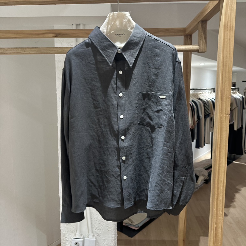 APPROACH0.1韓國直郵㊣女裝新品時尚休閑人氣襯衫蕾絲衫亞麻APPROACH0.1襯衫/蕾絲衫圖色2