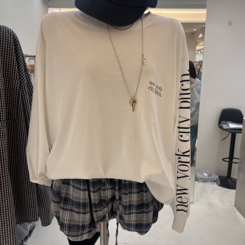 FLAUNT韓國直郵㊣女裝新款25春夏人氣休閑推薦熱賣時尚長袖T恤FLAUNT長袖T恤圖色3