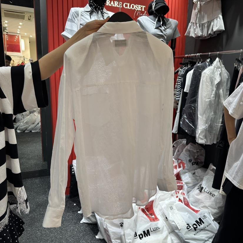 RARE CLOSET韓國直郵㊣東大門實拍女裝新品熱賣襯衫蕾絲衫透視RARE CLOSET襯衫/蕾絲衫