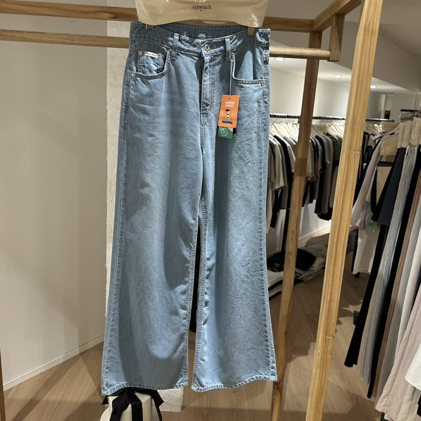APPROACH0.1韓國直郵㊣東大門實拍女裝新品休閑牛仔褲天絲APPROACH0.1牛仔褲圖色2