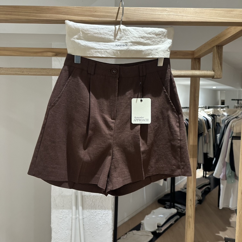 APPROACH0.1韓國直郵㊣女裝新款25春夏休閑熱賣推薦短褲亞麻APPROACH0.1短褲圖色3