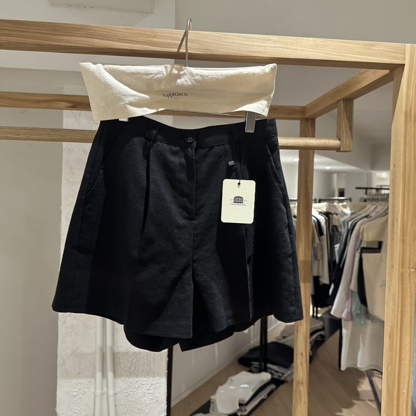 APPROACH0.1韓國直郵㊣女裝新款25春夏休閑熱賣推薦短褲亞麻APPROACH0.1短褲圖色4