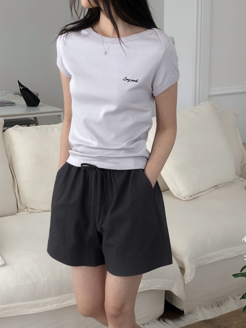 LONG PEAK直郵韓國代購㊣女裝新品熱賣人氣休閑短褲含腰繩LONG PEAK短褲