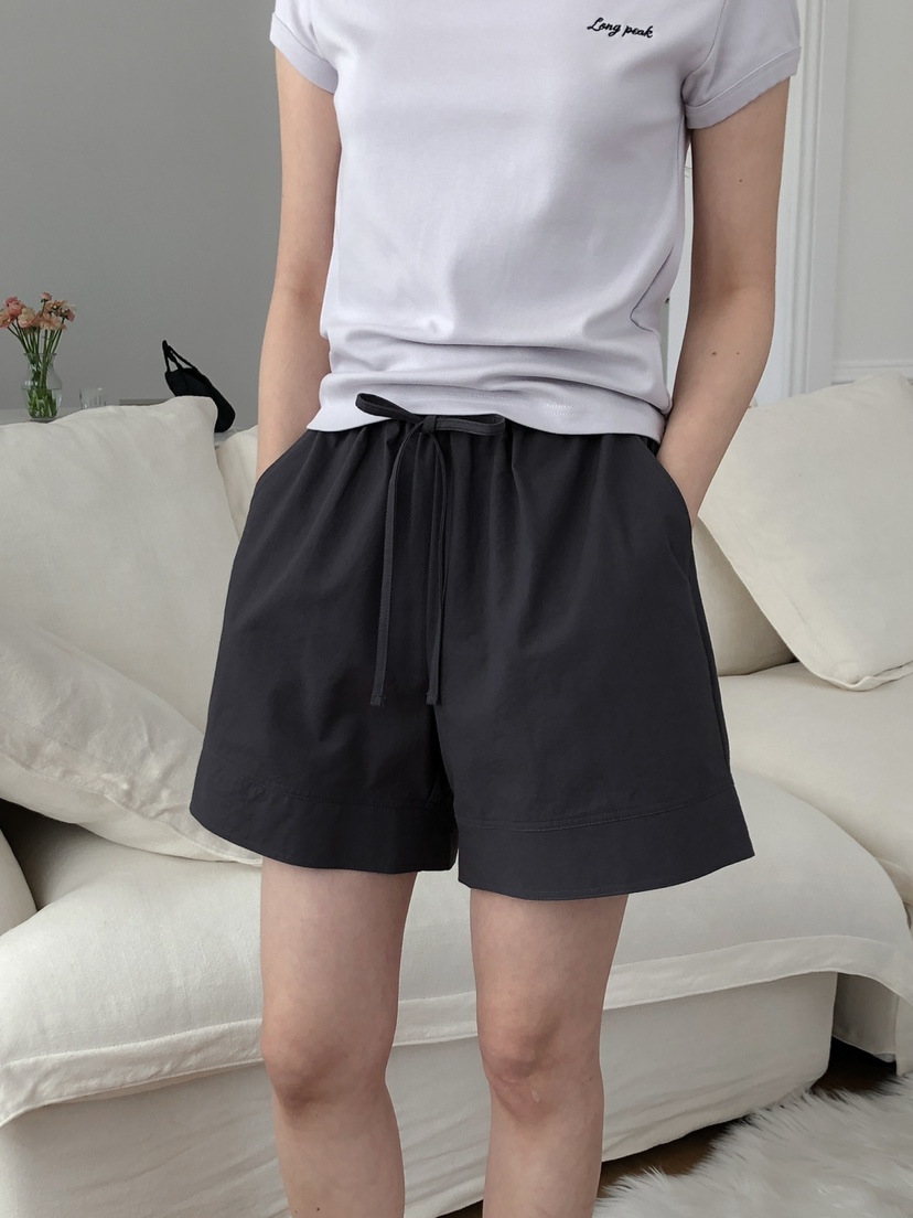 LONG PEAK直郵韓國代購㊣女裝新品熱賣人氣休閑短褲含腰繩LONG PEAK短褲