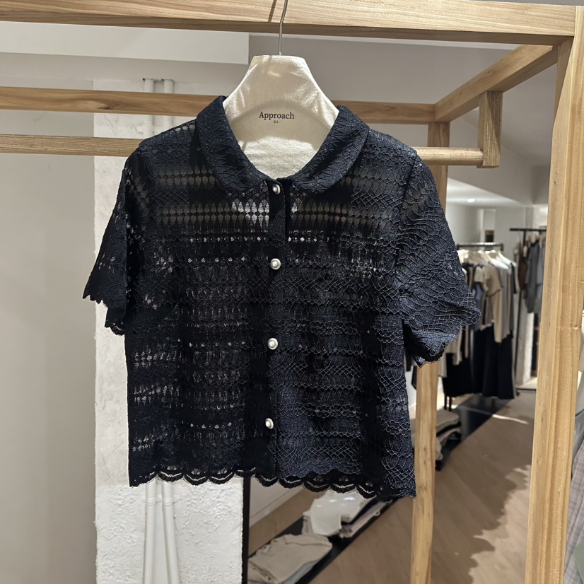 APPROACH0.1韓國直郵㊣女裝新款25春夏推薦人氣襯衫蕾絲衫APPROACH0.1襯衫/蕾絲衫圖色2